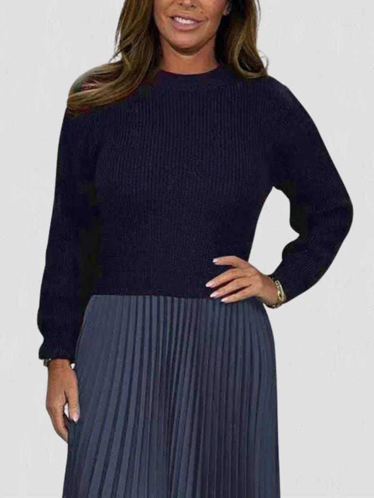 ELEGANCE PLEATED HOLIDAY DRESS