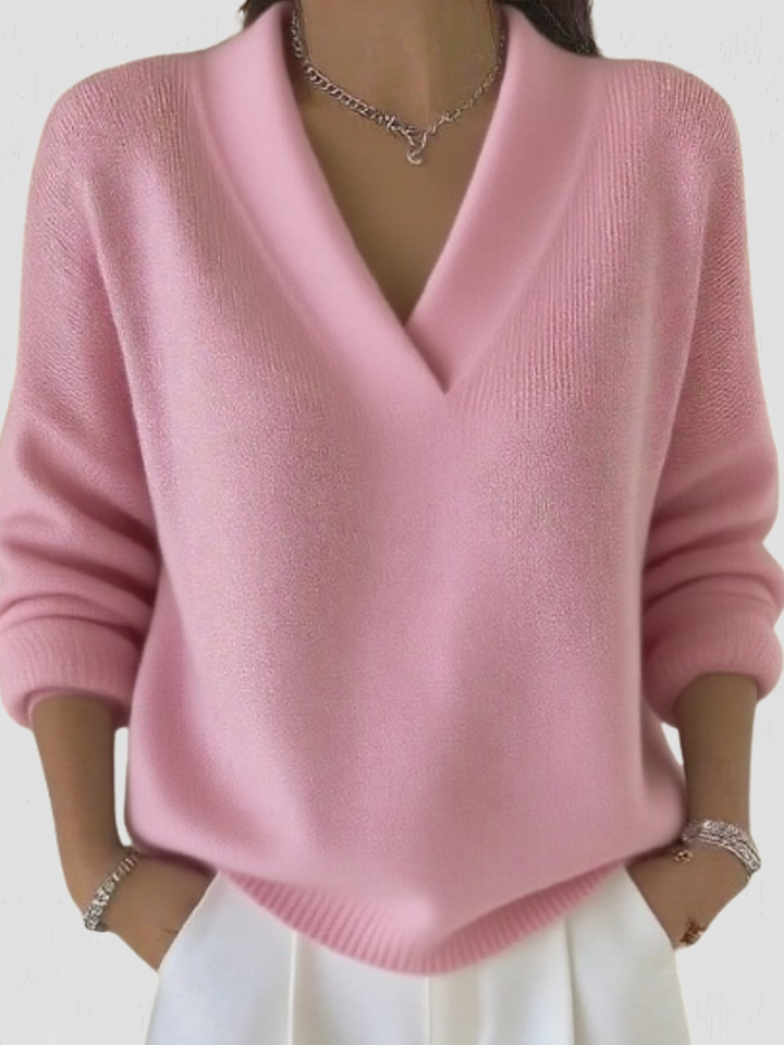 SUSAN V-NECK KNIT SWEATER