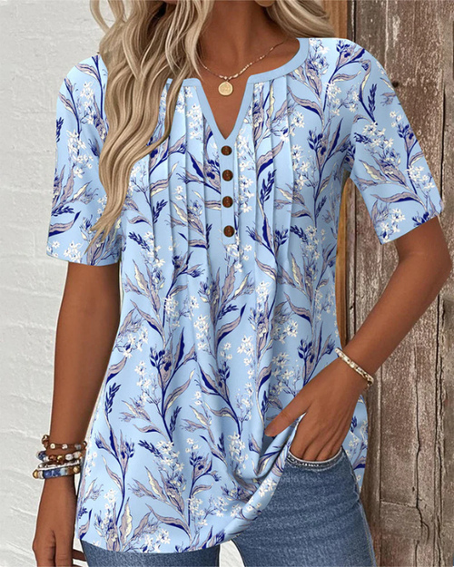 TAYA ELEGANT FLORAL PRINT BLOUSE