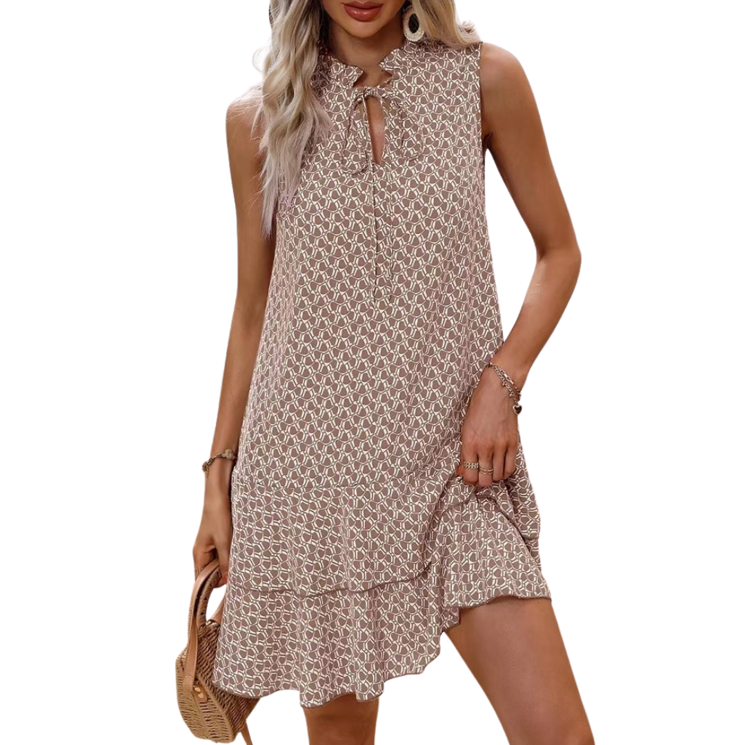 NAOMI BOHEMIAN PRINTED MIDI DRESS