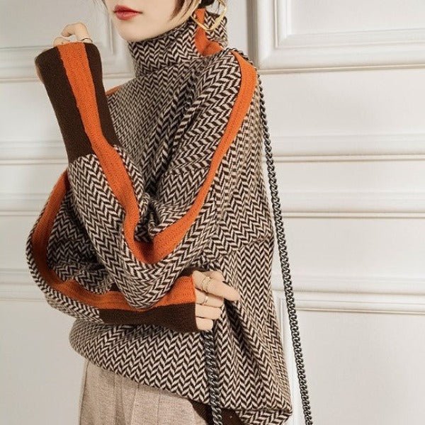 HELENA STRIPED TURTLENECK SWEATER