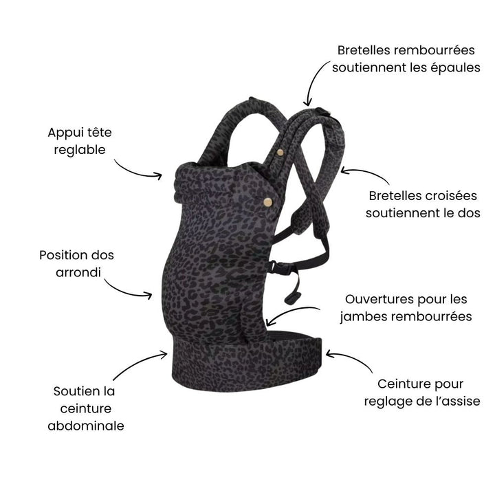 LEOPARD ERGONOMIC KANGAROO BABY CARRIER