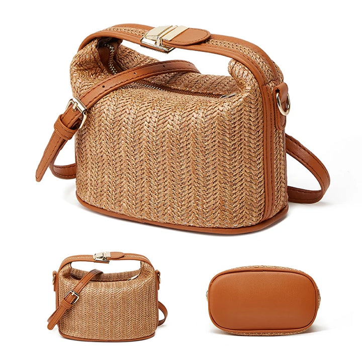 EMILY SUMMER STRAW SHOULDER BAG