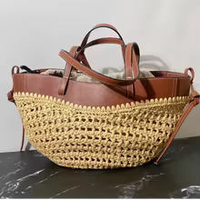 NATALY STRAW WOVEN TOTE BAG