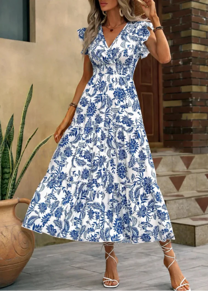 FLORAL SMOCKED WAIST DRESS