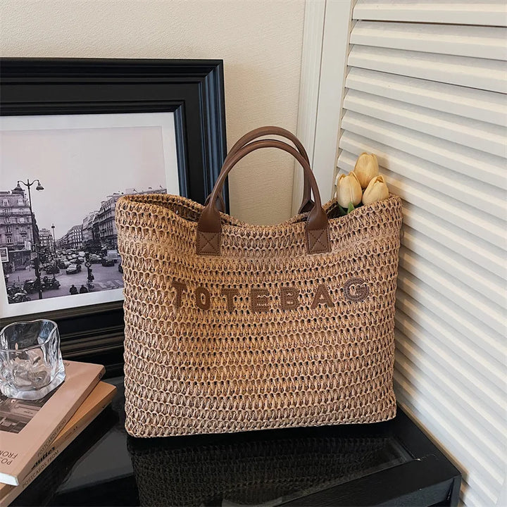 LILA – LARGE CAPACITY STRAW WOVEN HANDBAG