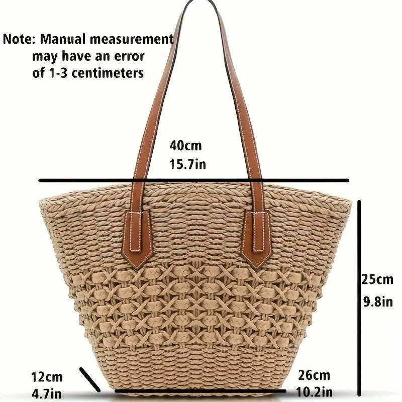 CAMILA BOHO STRAW BEACH BAG