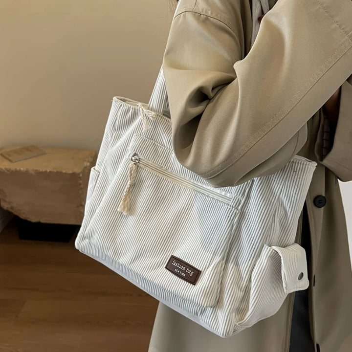 EVELYN CORDUROY SHOULDER BAG
