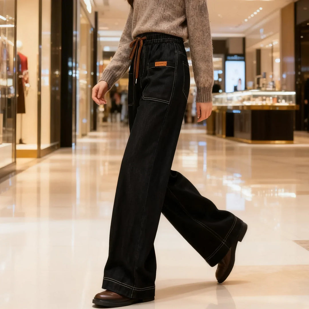 LEVINE RELAXED LIGHTWEIGHT DENIM PANTS