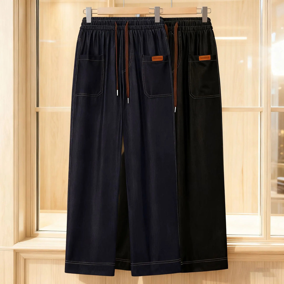 LEVINE RELAXED LIGHTWEIGHT DENIM PANTS