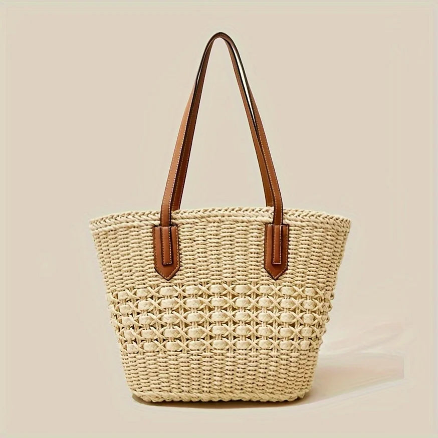 CAMILA BOHO STRAW BEACH BAG