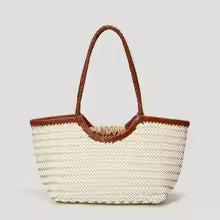 NATALY STRAW WOVEN TOTE BAG