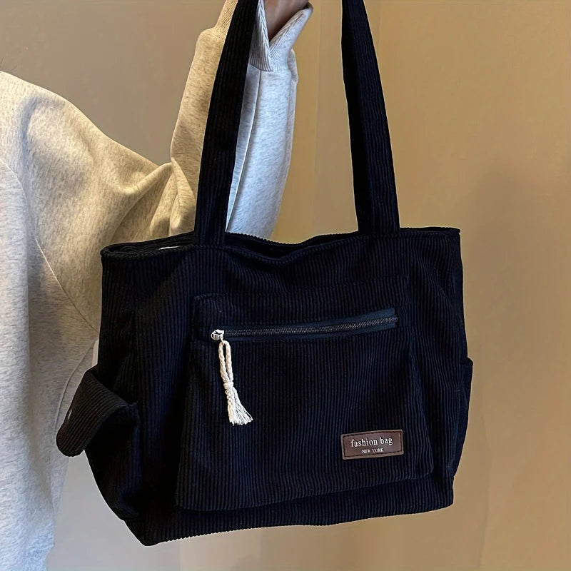 EVELYN CORDUROY SHOULDER BAG