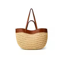NATALY STRAW WOVEN TOTE BAG