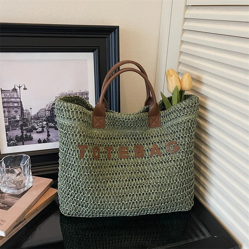 LILA – LARGE CAPACITY STRAW WOVEN HANDBAG