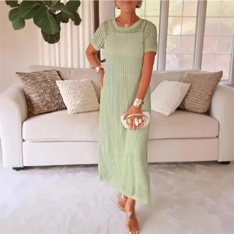RIVELLA CROCHET OVERLAY DRESS SET