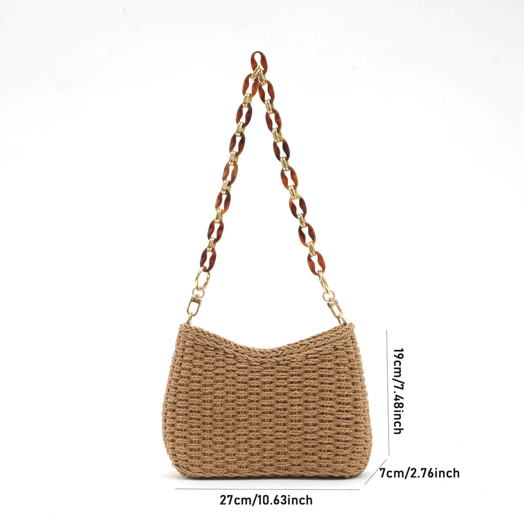 CAMILLA RETRO STRAW SUMMER BAG