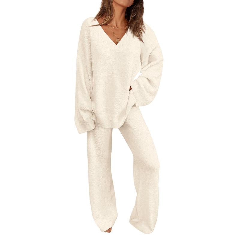 REBECCA SOFT V-NECK LOUNGE SET