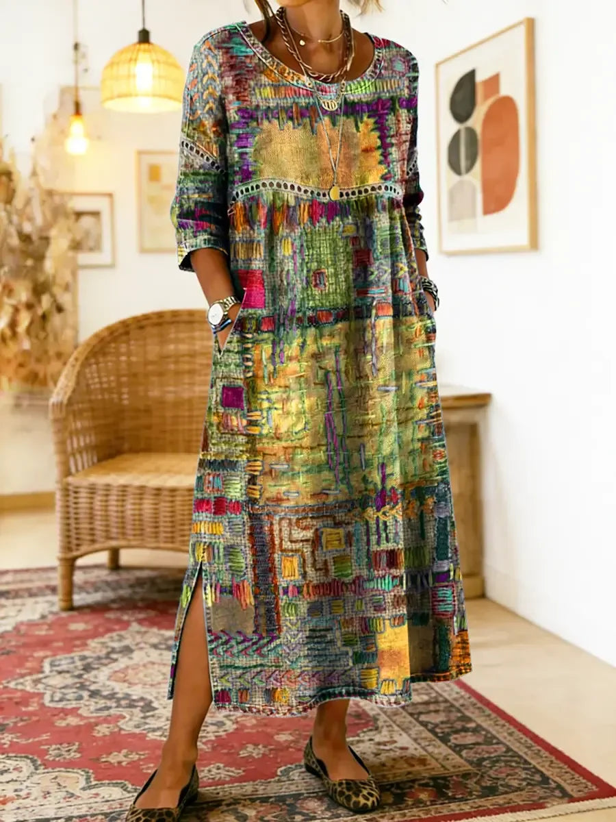 ALINA BOHEMIAN PRINT MAXI DRESS