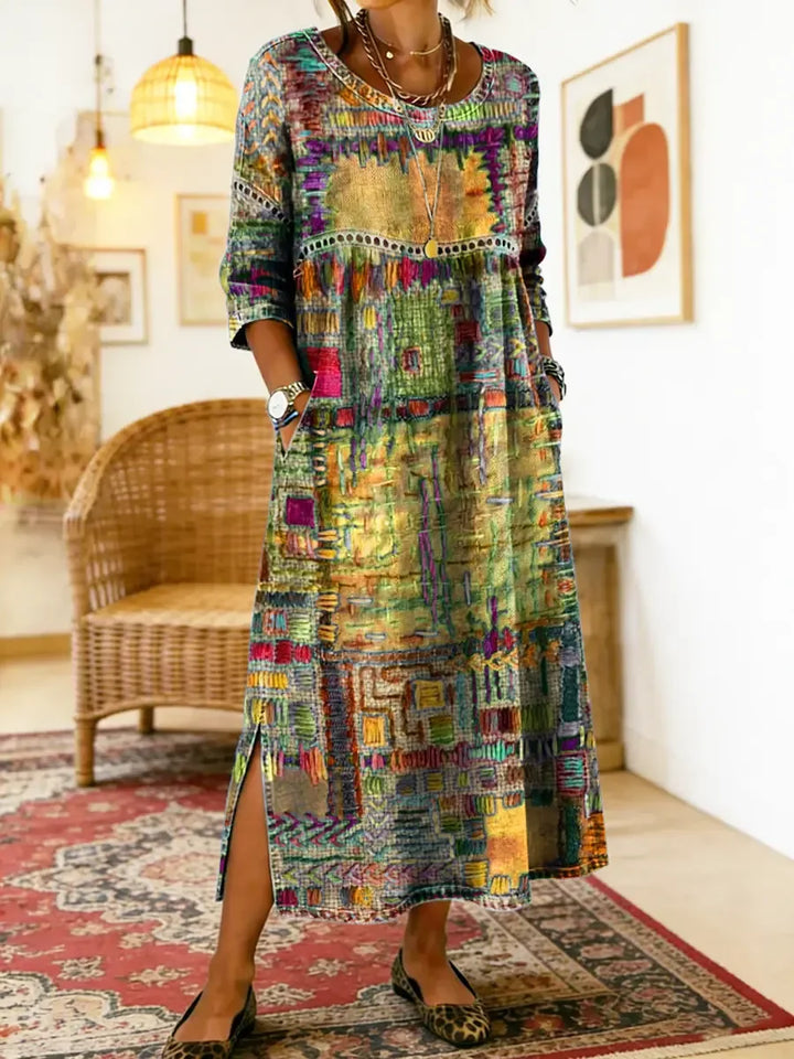 ALINA BOHEMIAN PRINT MAXI DRESS