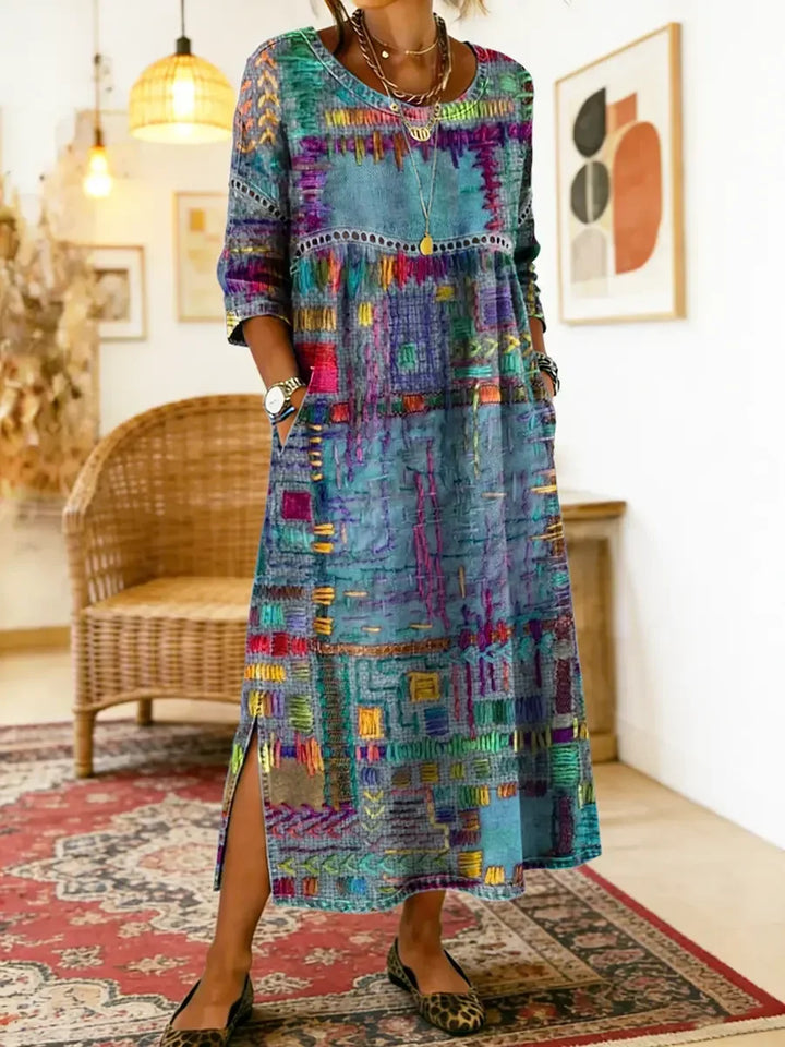 ALINA BOHEMIAN PRINT MAXI DRESS