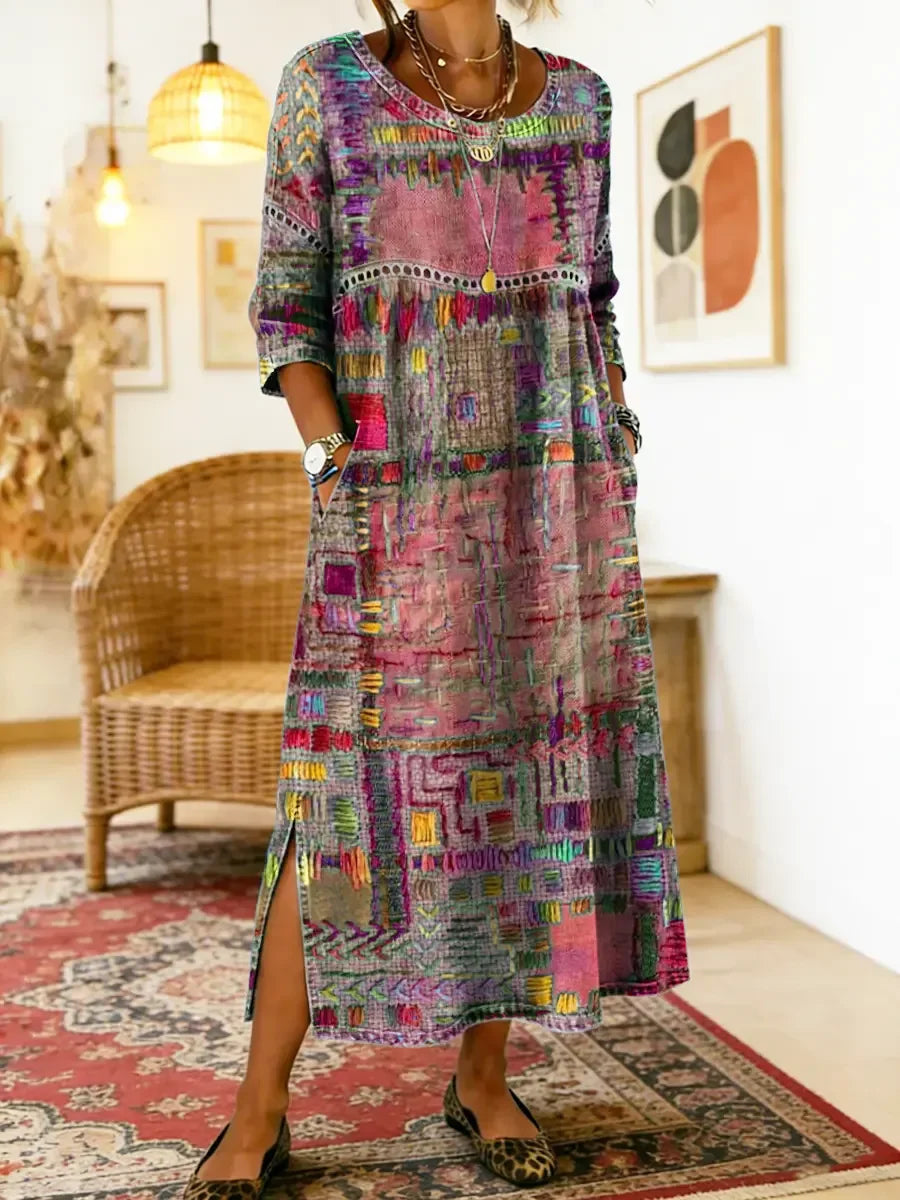 ALINA BOHEMIAN PRINT MAXI DRESS