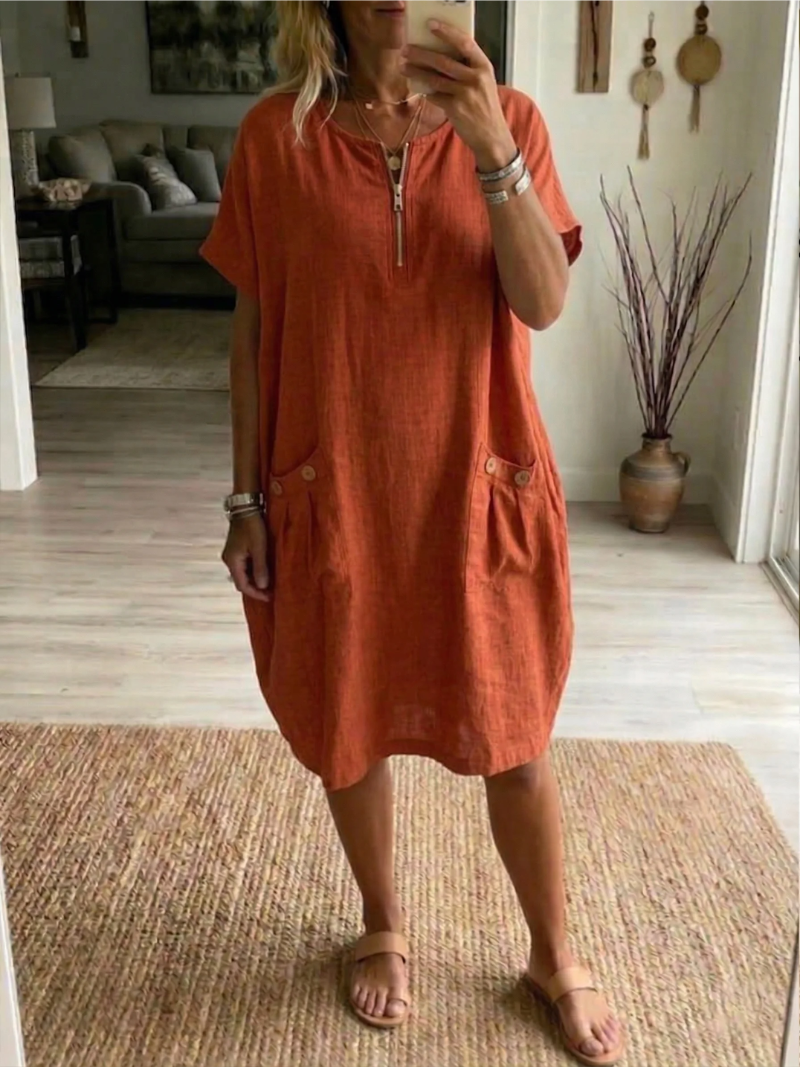 TESSA DRESS WITH ZIPPER
