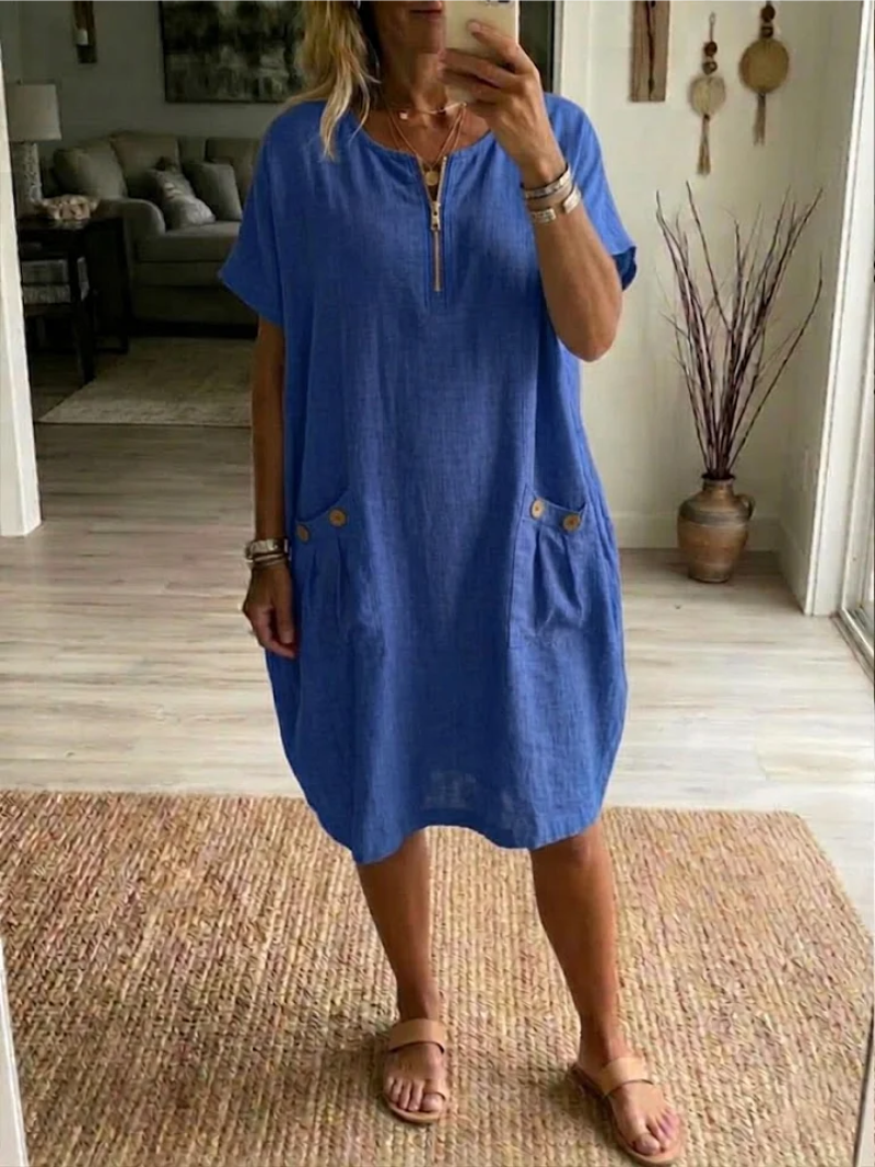 TESSA DRESS WITH ZIPPER
