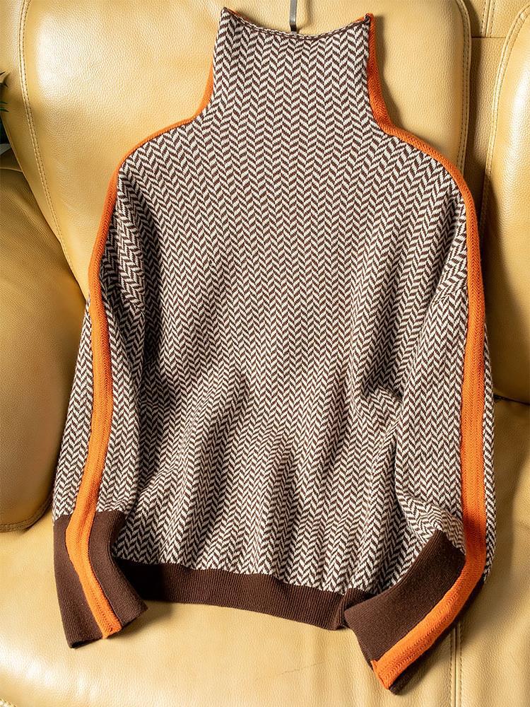HELENA STRIPED TURTLENECK SWEATER