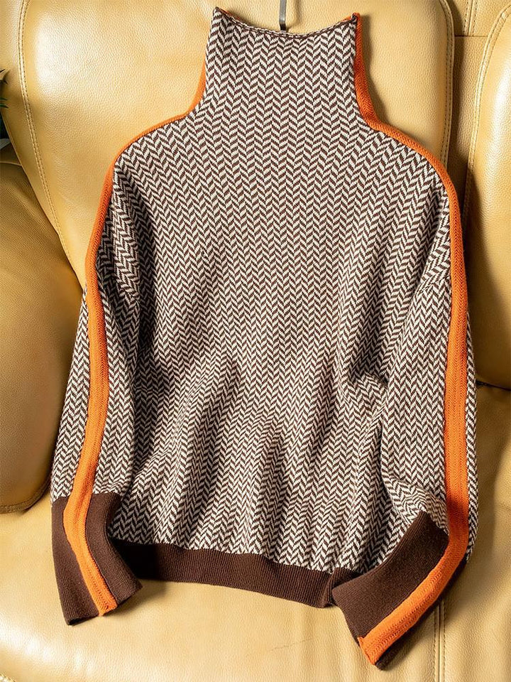 HELENA STRIPED TURTLENECK SWEATER
