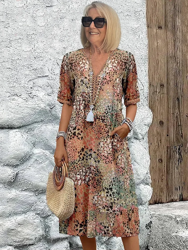 VERONICA VIBRANT MIDI DRESS