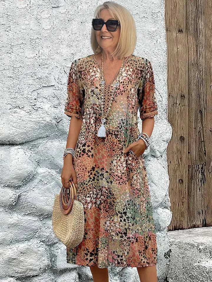 VERONICA VIBRANT MIDI DRESS