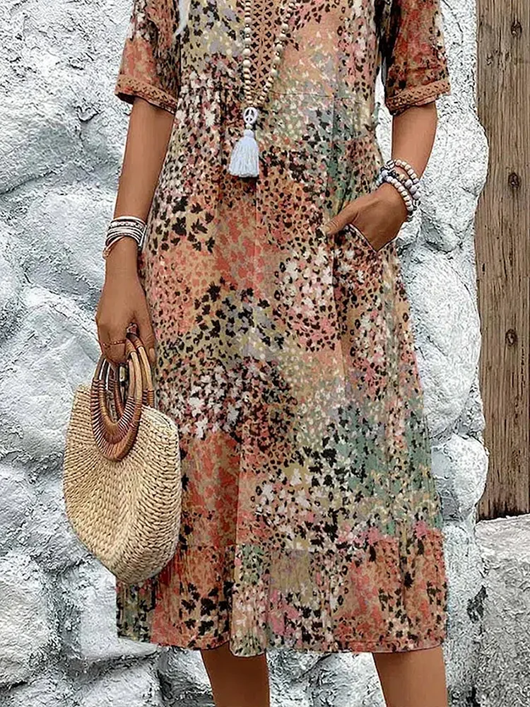 VERONICA VIBRANT MIDI DRESS