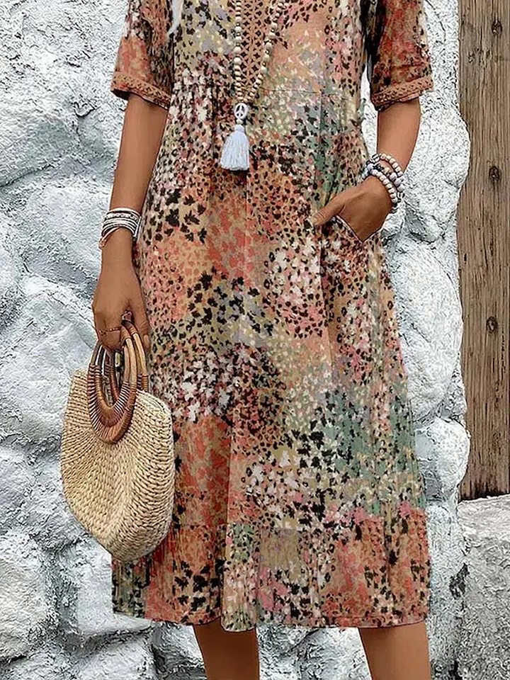VERONICA VIBRANT MIDI DRESS