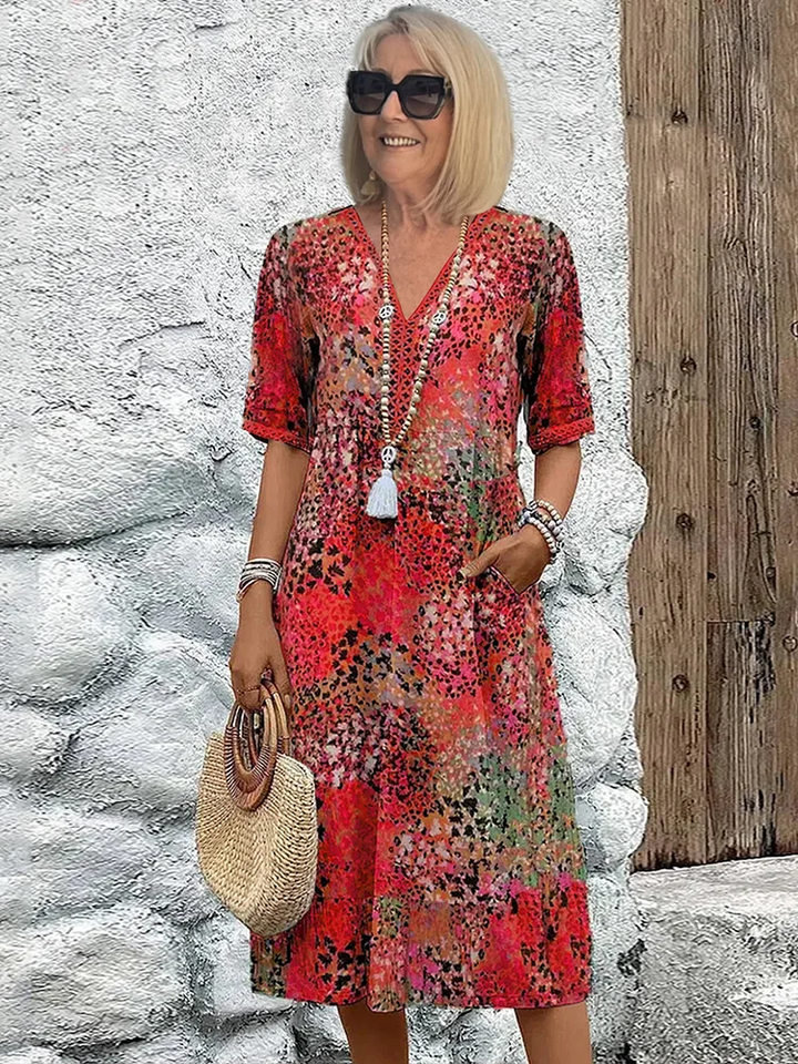 VERONICA VIBRANT MIDI DRESS