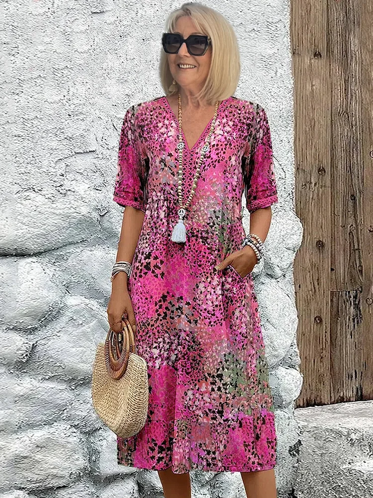 VERONICA VIBRANT MIDI DRESS