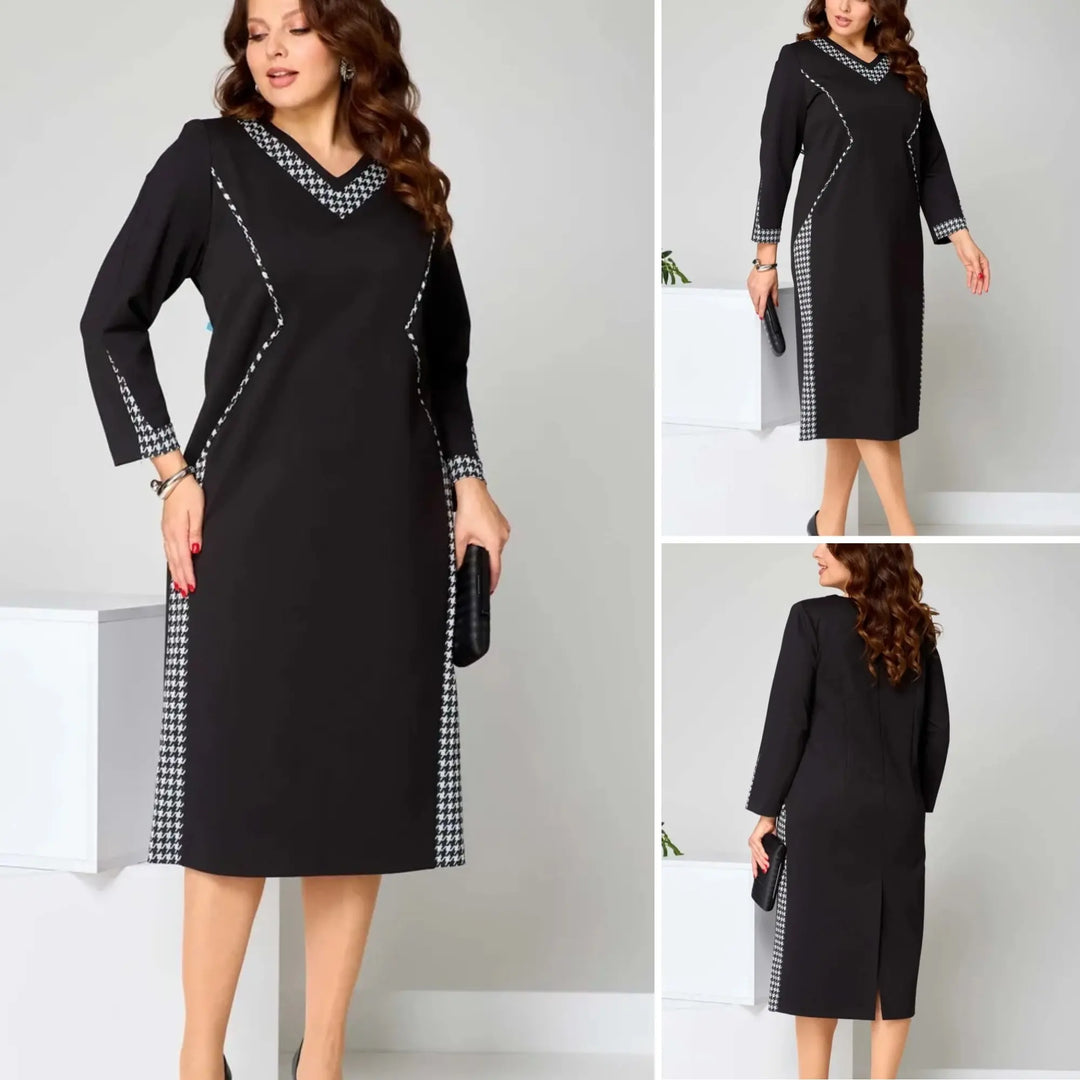ELISABETH ELEGANT SLIMMING BLACK DRESS