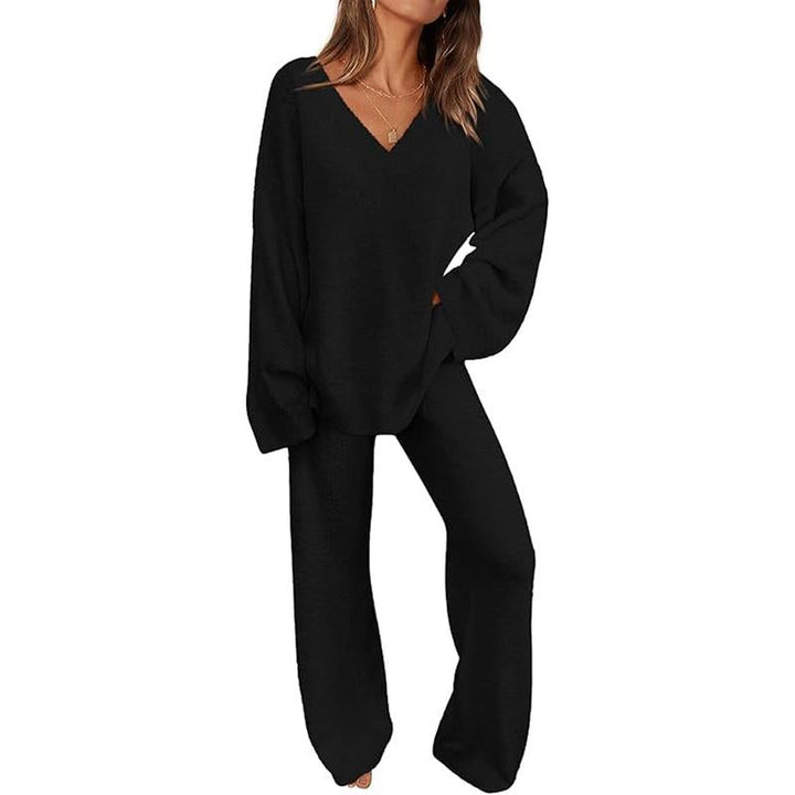 REBECCA SOFT V-NECK LOUNGE SET