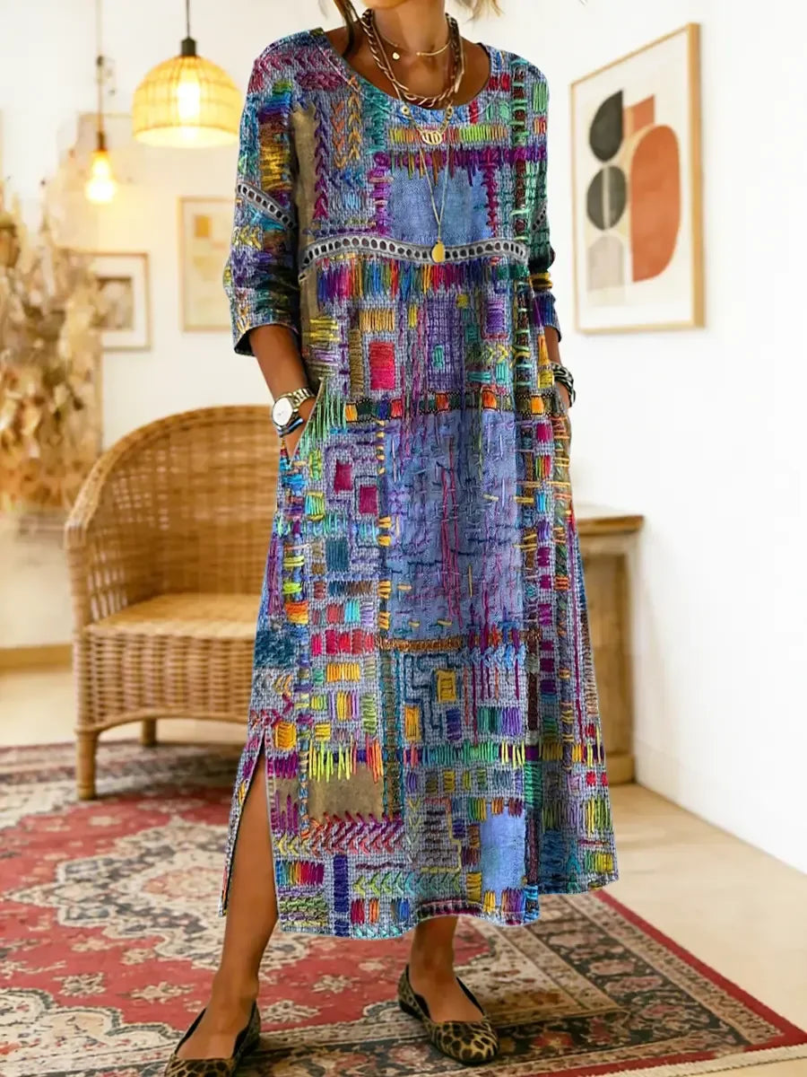 ALINA BOHEMIAN PRINT MAXI DRESS