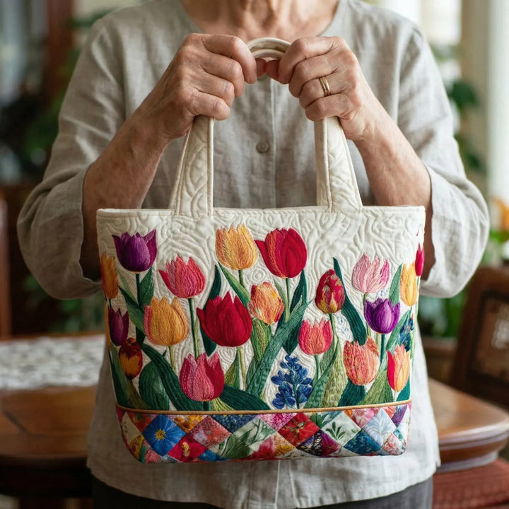 MARINELLE TULIP GARDEN QUILTED BAG