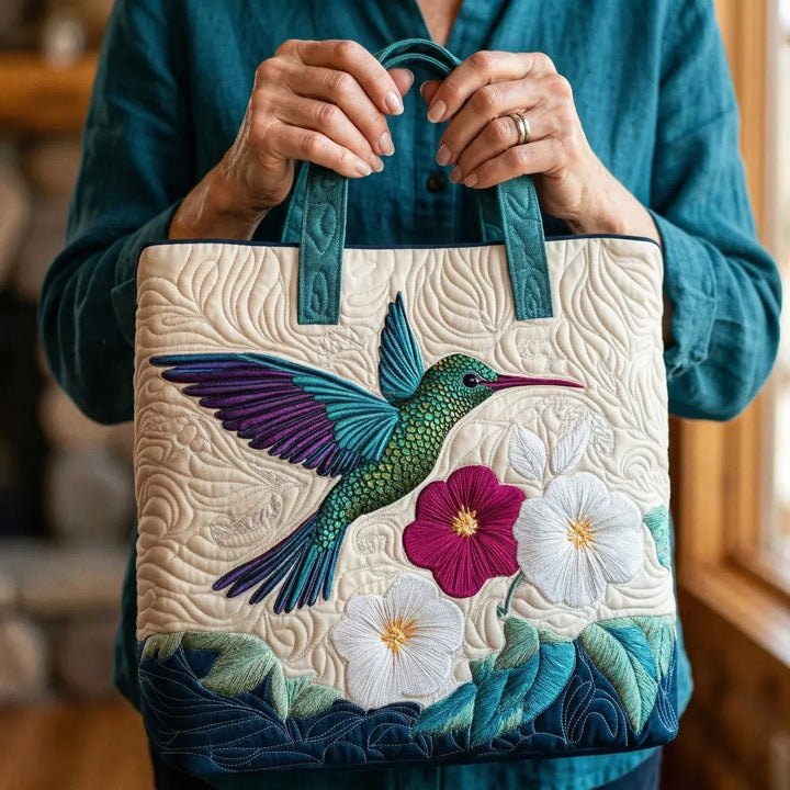 FELICITY HUMMINGBIRD & WHITE FLOWER BAG