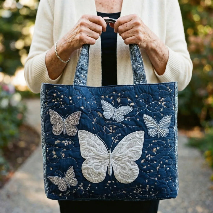 ALESSANDRA SILVER BUTTERFLY ARTISANAL BAG