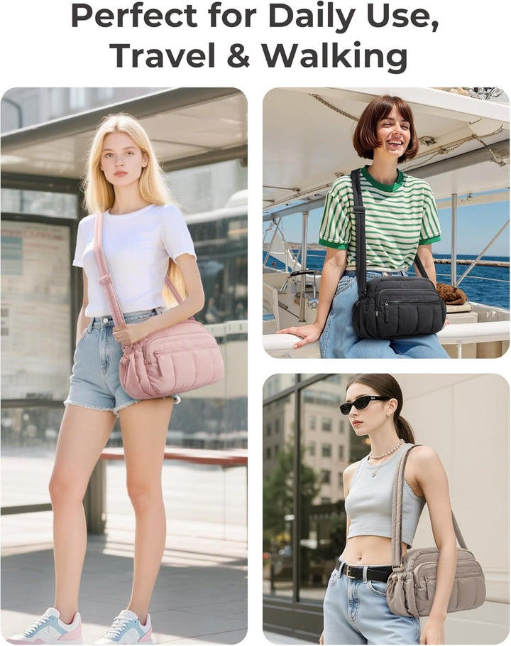 ABRIELLE ANTI-THEFT QUILTED CROSSBODY BAG
