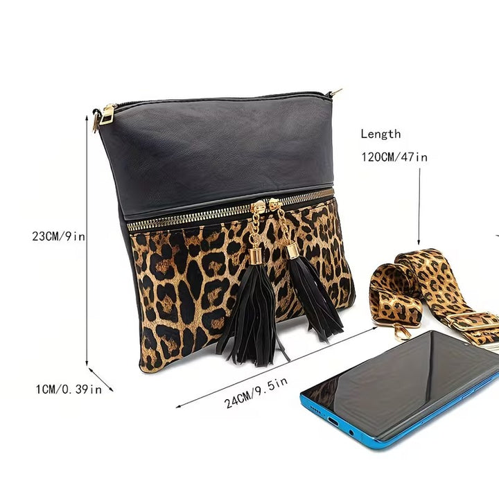 ADELINA LEOPARD PRINT CROSSBODY BAG