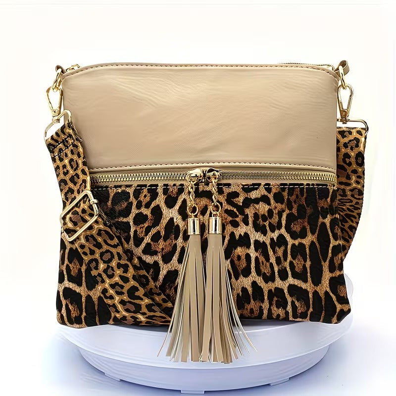ADELINA LEOPARD PRINT CROSSBODY BAG
