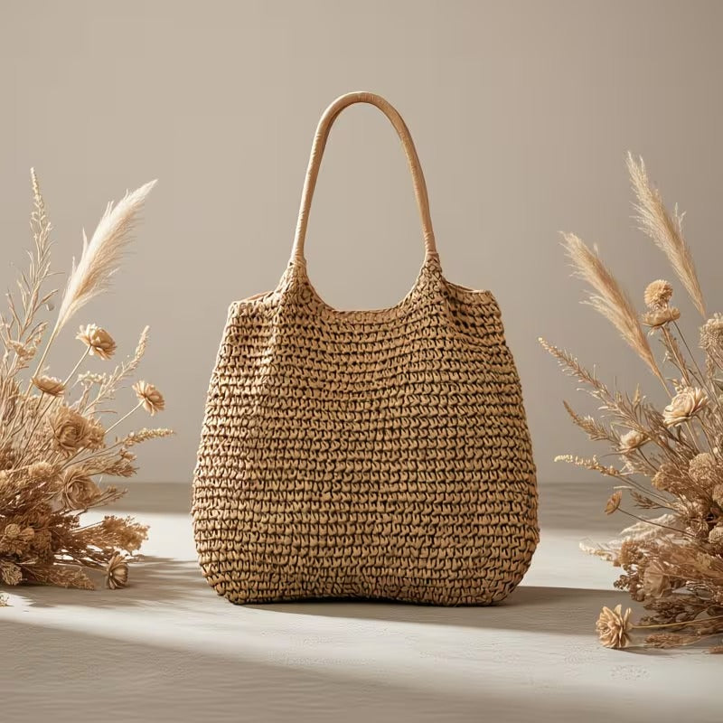 AMARA VERSATILE STRAW TOTE BAG