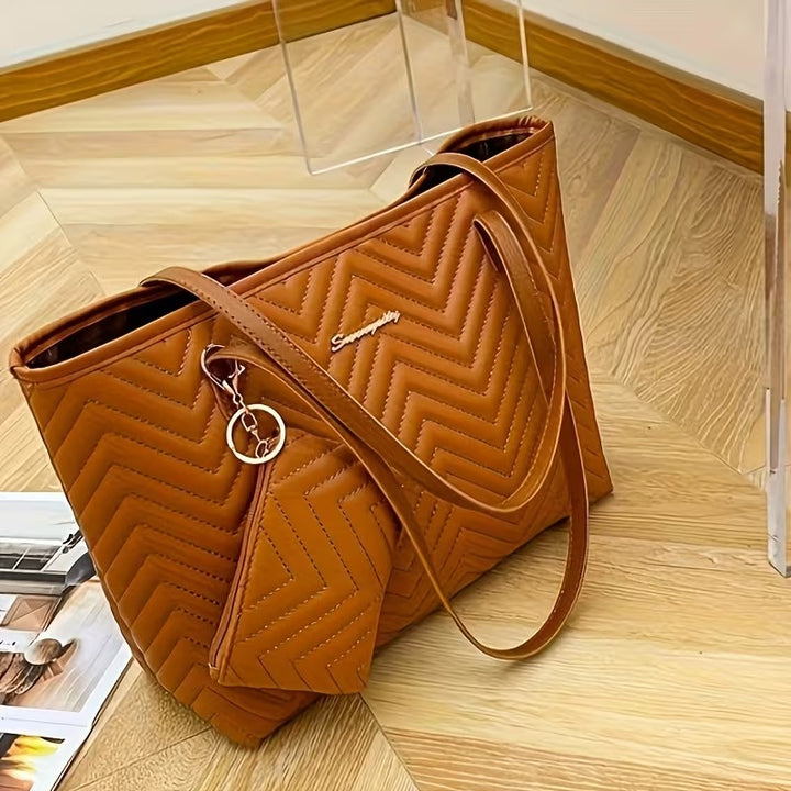 GISELLE QUILTED TOTE BAG