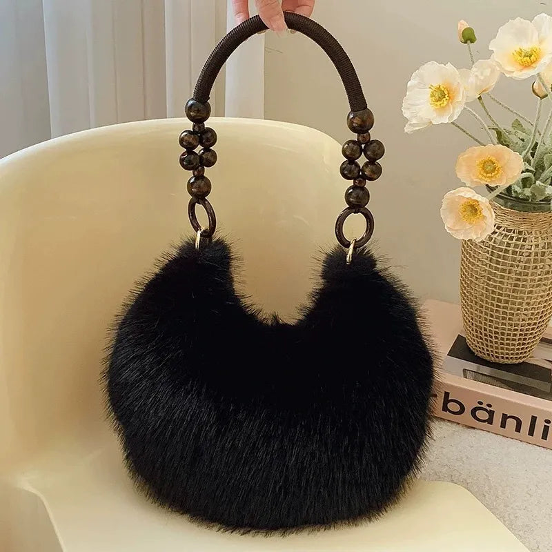 Lunare | Plush Dumpling Shoulder Bag