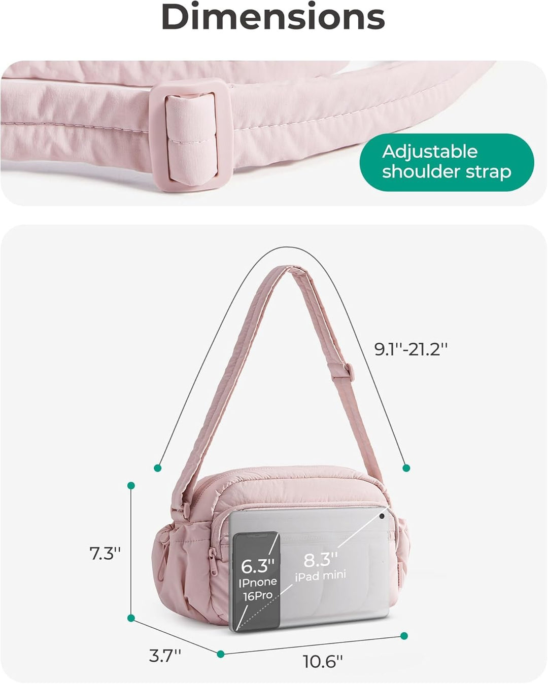 ABRIELLE ANTI-THEFT QUILTED CROSSBODY BAG