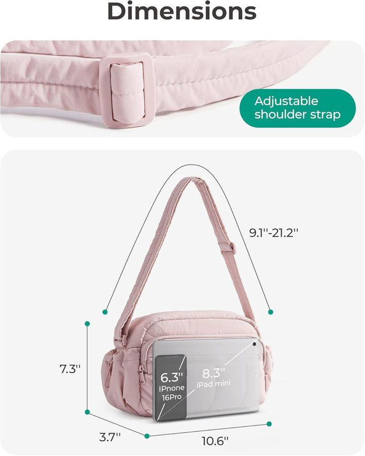 ABRIELLE ANTI-THEFT QUILTED CROSSBODY BAG